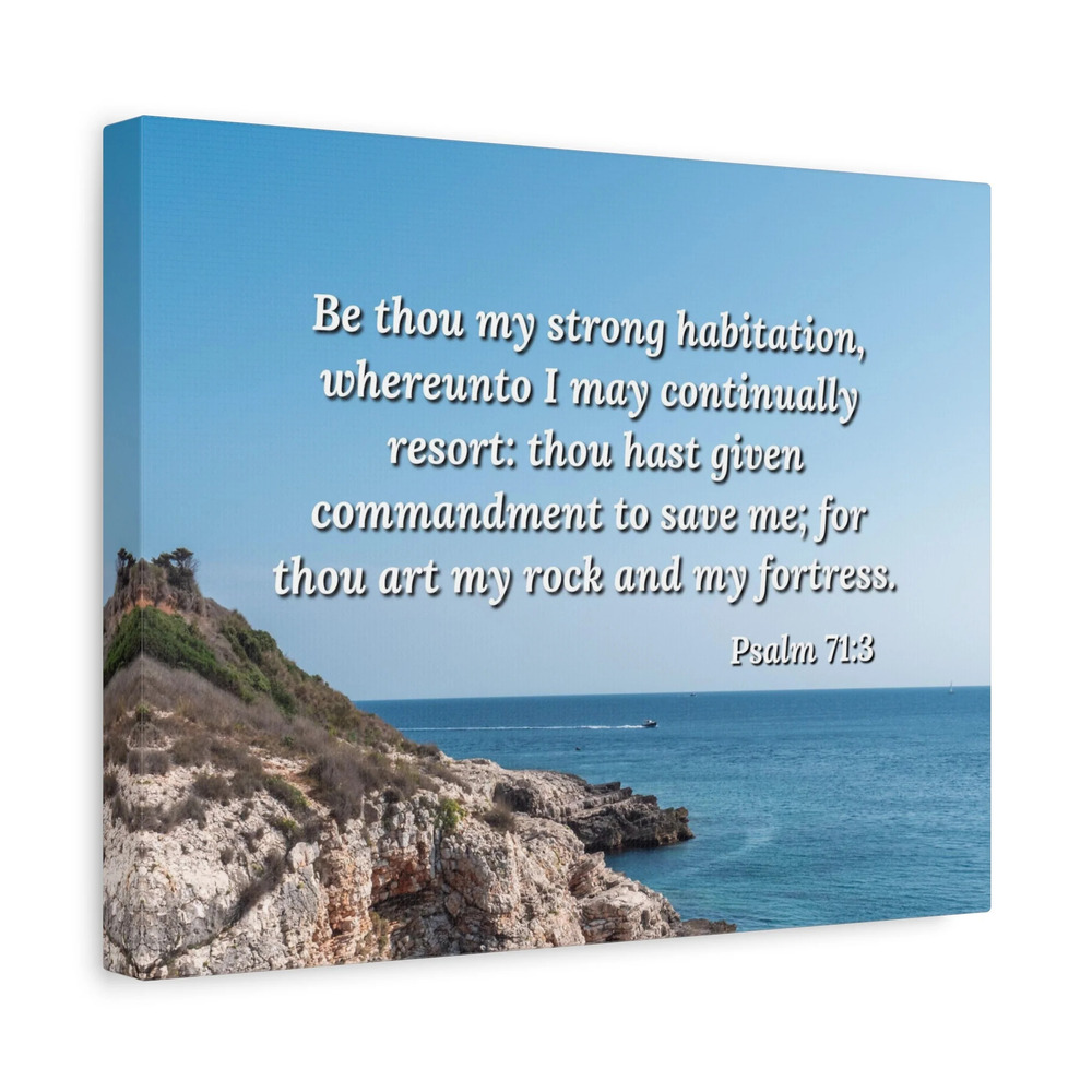 Scripture Walls To Save Me Psalm 71:3 Bible Verse Canvas Christian Wall Art